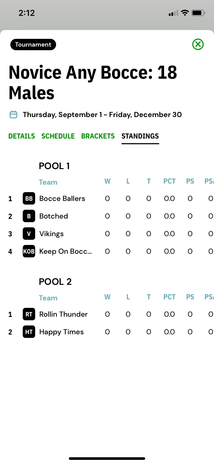 1 Tournament Schedule Maker & Registration App