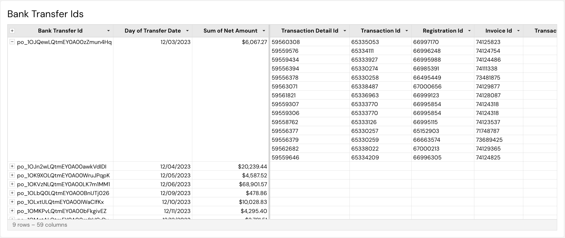 LeagueApps Gateway Bank Transfers Report LeagueApps