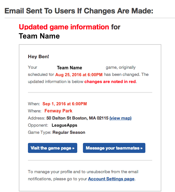 verify email league