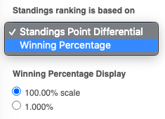 Customize Standings Rules – LeagueApps